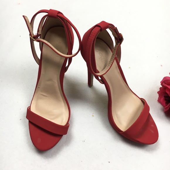CHARLOTTE RUSSE HIGH HEELS ANKLE STRAPS SZ 6 - Picture 6 of 14